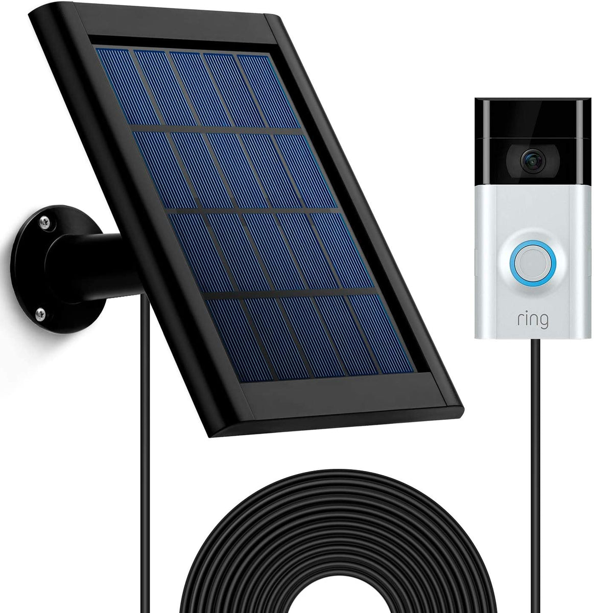 Ring doorbell with shops solar charger