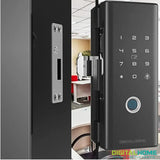 Gl150 Smart Glass Door Lock With Fingerprint And Smartphone Access