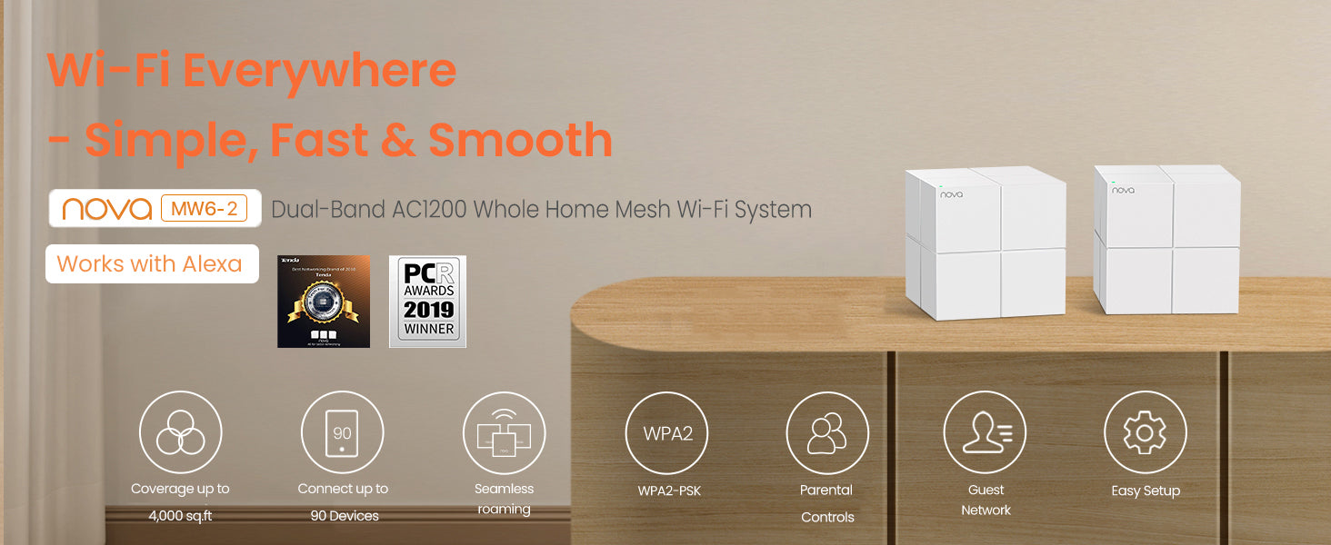 Tenda Nova MW6-2 Whole Home Mesh Wi-Fi System; Get Rid of Wi-Fi Dead Z —  Epsilon PC